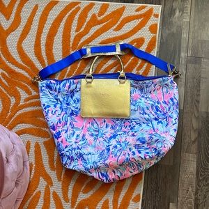 Collapsible Lilly Pulitzer Weekender Tote Bag Cabana Cocktail